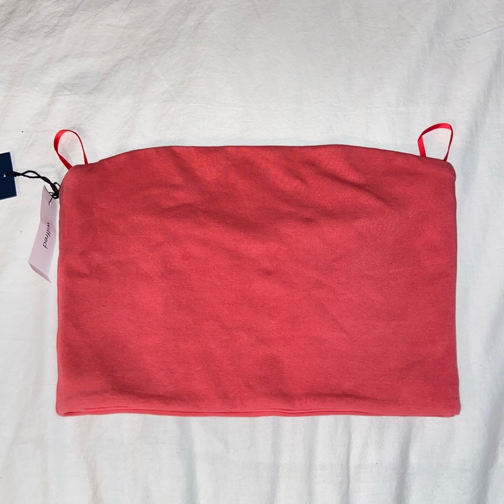 Aritzia coral strapless top